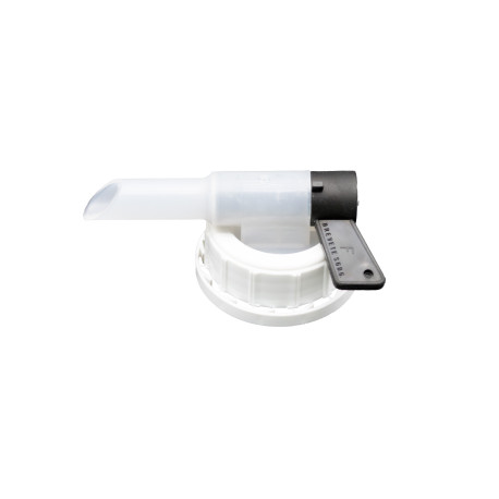 Robinet Embase Diam. 36/40mm Blanc Bague Inviolabilité Noire